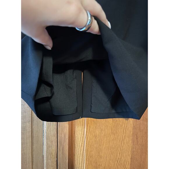 Express Women's Tie Bow Front Straight & Pencil Mini Skirt Solid Black Size 4 - Picture 4 of 10